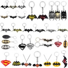 Renjie Shop CNo.19 27 Stiller Dc Comics Adalet Birliği Süperman Batman Anahtarlık Kolye Kolye Kolye (Yurt Dışından)