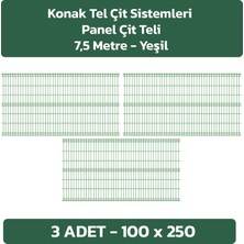 Konak Tel Çit Sistemleri 3 Adet Panel Çit Teli 100 x 250 cm 4 mm Tel Kalınlığı 55 x 150 mm Göz Aralığı