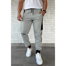 Mishar İtalia Erkek Paça Ribanalı Yazı Baskılı Jogger Eşofman Altı