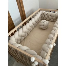 Jaju Baby Bej Renk 4 Örgü 70x140 Koruma Özel Tasarım