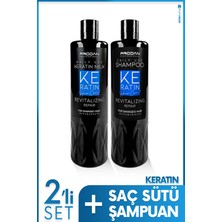 Keratin Saç Sütü & Şampuan | Parlaklık Verici 2'li Saç Bakım Seti - 400ml X2