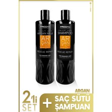 Argan Yağı Saç Sütü & Şampuan | Nemlendirici 2'li Saç Bakım Seti - 400ml X2