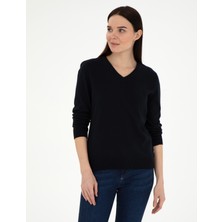 Pierre Cardin Kadın Lacivert Slim Fit Basic Kazak 50300803-VR033