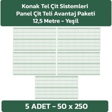 Konak Tel Çit Sistemleri 5 Adet Panel Çit Teli 50 x 250 cm 4 mm Tel Kalınlığı 55 x 150 mm Göz Aralığı