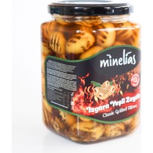 Minelias Izgara Yeşil Zeytin 660 gr 720 cc Cam Kavanoz