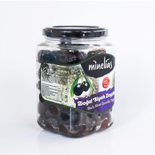 Minelias Gemlik Doğal Siyah Zeytin 400 gr 720 cc Cam Kavanoz