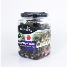 Minelias Gemlik Doğal Siyah Zeytin 400 gr 720 cc Cam Kavanoz