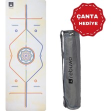 Rebuwo Hizalama Desenli Soft Touch Pu Kauçuk Luxury Yoga Mat Çanta Hediyeli