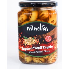 Minelias Izgara Yeşil Zeytin 660 gr 720 cc Cam Kavanoz