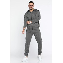 Mishar İtalia Erkek Kapüşonlu Double Face Paça Ribanalı Eşofman Takımı