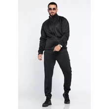 Mishar İtalia Erkek Dik Yaka Fermuarlı Paça Ribanalı Eşofman Takımı