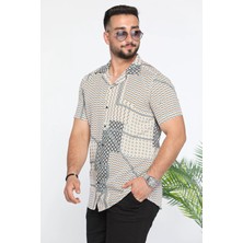Mishar İtalia Slim Fit Desenli Viskon Erkek Gömlek