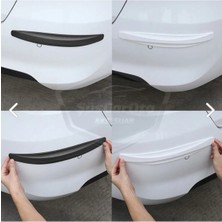 Karbon Esnek Tampon Koruma Bandı 5d Tampon Koruyucu Şerit Esnek Bant 2'li Paket Beyaz Karbon