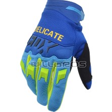 Pengfushop5 Mavi Stil S Beden Hassas Tilki Eldivenleri Motokros Mx Bmx Dh Dirt Bike Enduro Dirtpaw Yarış Guantes Off-Road Hava Mesh Bisiklet Pembe Luvas Lady Erkekler (Yurt Dışından)