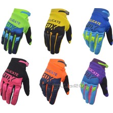 Pengfushop5 Mavi Stil S Beden Hassas Tilki Eldivenleri Motokros Mx Bmx Dh Dirt Bike Enduro Dirtpaw Yarış Guantes Off-Road Hava Mesh Bisiklet Pembe Luvas Lady Erkekler (Yurt Dışından)