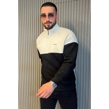 Mishar İtalia Yarım Fermuarlı Dik Yaka Üç Iplik Şardonlu Erkek Sweatshirt