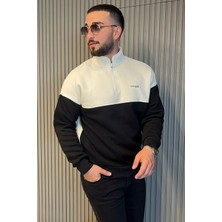 Mishar İtalia Yarım Fermuarlı Dik Yaka Üç Iplik Şardonlu Erkek Sweatshirt