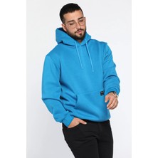 Mishar İtalia Erkek Kapüşonlu Şardonlu Üç Iplik Sweatshirt