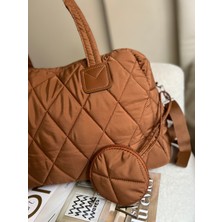 Zeyzey Butik Beryy kapitone Taba Kadın Çanta