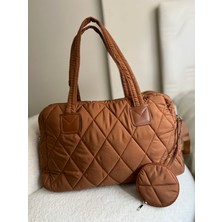 Zeyzey Butik Beryy kapitone Taba Kadın Çanta