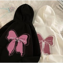 Y2K Tarzı Kurdele Tasarım Sweatshirt