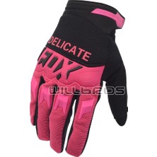 Pengfushop5 Kırmızı Siyah Stil M Beden Hassas Tilki Eldivenleri Motokros Mx Bmx Dh Dirt Bike Enduro Dirtpaw Yarış Guantes Off-Road Hava Mesh Bisiklet Pembe Luvas Lady Erkekler (Yurt Dışından)