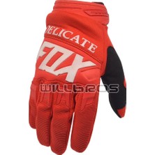 Pengfushop5 Kırmızı Stil M Beden Hassas Tilki Eldivenleri Motokros Guantes Mx Bmx Dh Dirt Bike Luvas Dağ Bisikleti Offroad Bisiklete Binme Atv Utv Erkekler Için Guants (Yurt Dışından)