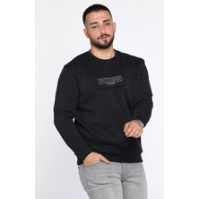 Mishar İtalia Erkek Yazı Baskılı Şardonlu Üç Iplik Sweatshirt