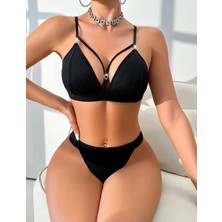 Life Luxury -Kadın Rahat Iç Çamaşırı Seti -Kadın Rahat Polyester - Düz Renkli Örme Kumaş Konforlu Sütyen ve Külot
