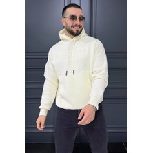 Mishar İtalia Kapüşonlu Kanguru Cepli Üç Iplik Şardonlu Erkek Sweatshirt