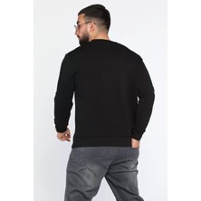 Mishar İtalia Erkek Yazı Baskılı Şardonlu Üç Iplik Sweatshirt