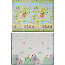 Coolmats Çift  Taraflı Çocuk Oyun Halısı 200X140X1 Cm, Oyun Matı