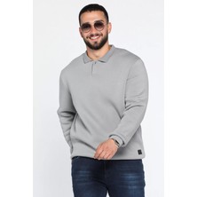 Mishar İtalia Erkek Polo Yaka Şardonlu Üç Iplik Sweatshirt