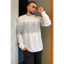 Mishar İtalia Bisiklet Yaka Baskılı Erkek Sweatshirt