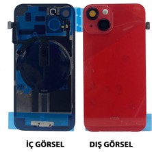 Teknonet Apple iPhone 14 Plus Uyumlu Kamera Camlı Batarya Kapağı + Magsafe Flex