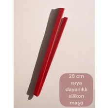 Sert Uçlu Isıya Dayanıklı Yanmaz Yapışmaz Silikon 28 cm Maşa