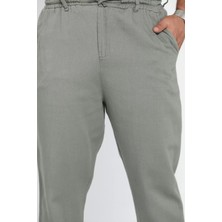 Erkek Kemerli Keten Jogger Pantolon P-00012624