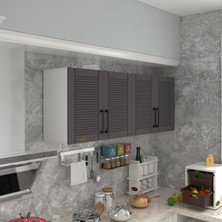 Kenz Life Kenzlife hazır mutfak dolabı havuç90 gri mod2 90*160*32 mebran kapak suntalam gövde