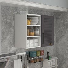 Kenz Life Kenzlife hazır mutfak dolabı roka60 gri mod2 60*080*32 mebran kapak suntalam gövde