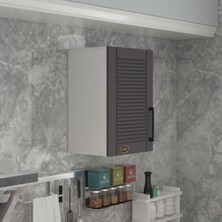 Kenz Life Kenzlife hazır mutfak dolabı bamya60 gri mod2 60*040*32 mebran kapak suntalam gövde
