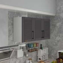 Kenz Life Kenzlife hazır mutfak dolabı mandalina90 gri mod2 90*120*32 mebran kapak suntalam gövde