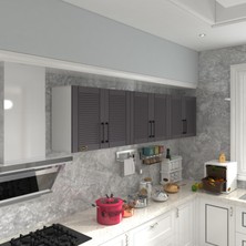Kenzlife hazır mutfak dolabı elma90 gri mod2 90*240*32 mebran kapak suntalam gövde
