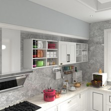 Kenz Life Kenzlife hazır mutfak dolabı mercimek90 byz mod1 90*240*32 mebran kapak suntalam gövde