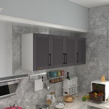 Kenz Life Kenzlife Modern Tasarımlı Mutfak Dolabı Gri Suntalam Malzeme 90*160*32 Ölçüler