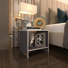 Kenz Life Kenzlife Komodin Hannu Gri 50 x 40 x 40 Komidin Kitaplık