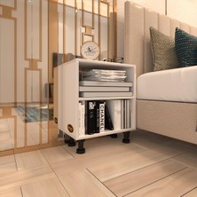 Kenz Life Kenzlife Komodin Matti Byz 48 x 40 x 40 Ayarlı Ayaklı Komidin Kitaplık