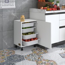 Kenz Life Çok Amaçlı Dolap Ofis ve Ev Kullanımına Uygun 45x30x62 cm Modern Tasarım