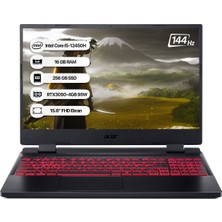 Acer Nitro 5 NH.QFJEY.00A-16 Intel Core I5 12450H 16GB 256GB SSD RTX3050-4GB Freedos 144Hz 15.6" Taşınabilir Bilgisayar