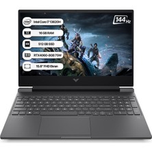 Hp Victus B10FPEA Intel Core I7 13620H 16GB 512GB SSD RTX4060-8GB Freedos 15.6" Fhd 144Hz Taşınabilir Bilgisayar