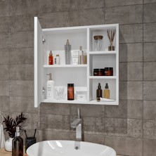 Mufi Wood Tamamen Mdf Ayna Kapaklı Banyo Dolabı